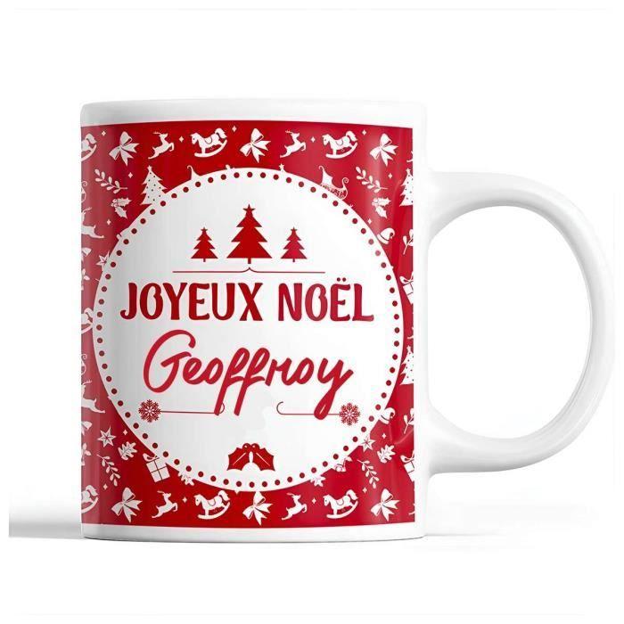 Mug - Geoffroy - Rouge - Céramique - 325 ml - Résistant lave-vaisselle et micro-onde