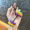 Creative Mini Fitness Barbell Model Keychain Pendant Couple Car Bag Key Chain Sports Decoration Pendant Cute Keychain Gift