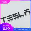 Autoaufkleber 2025 Neues Tesla Metall Auto Heckklappen-Emblem Aufkleber für Tesla Model 3 ModelS ModelX ModelY P100D Roadster Auto Refitti