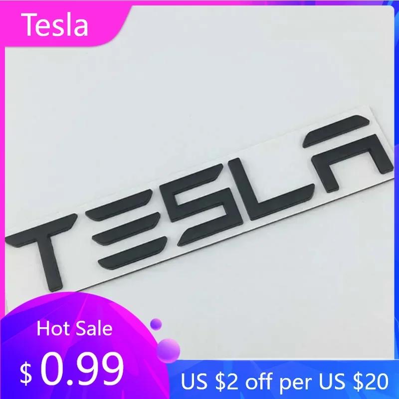Autoaufkleber 2025 Neues Tesla Metall Auto Heckklappen-Emblem Aufkleber für Tesla Model 3 ModelS ModelX ModelY P100D Roadster Auto Refitti