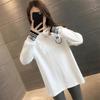 Women's Double-Sided Velvet Long-Sleeve T-Shirt, Autumn/Winter, Korean Style, Plus Size, Mid-Length, Loose Fit, Base Layer.