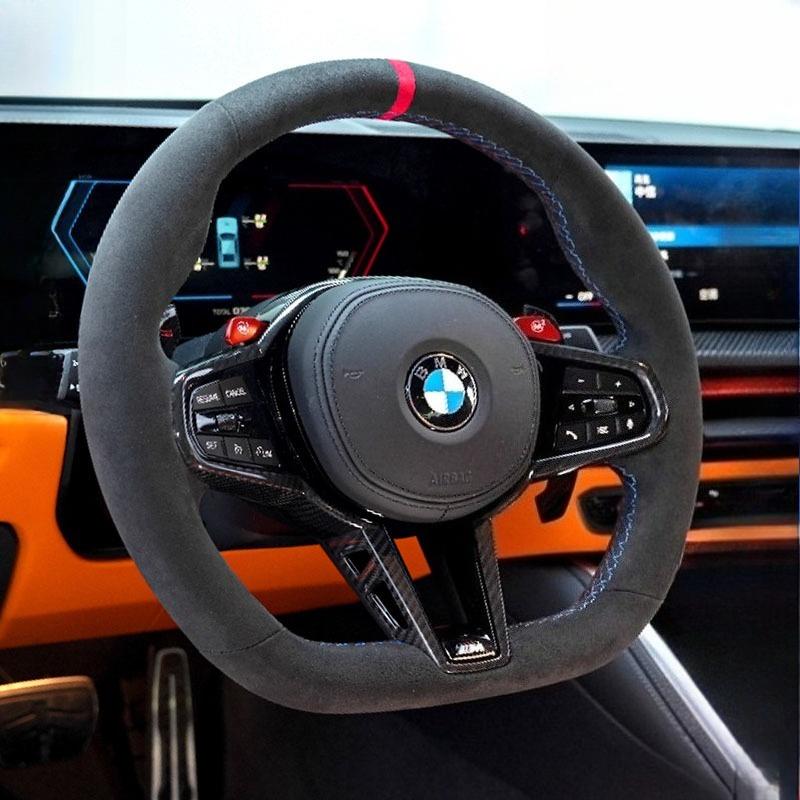 

Hand Stitched High quality suede Car Steering Wheel Cover For BMW New 5 Series i5 G60 2024 2025