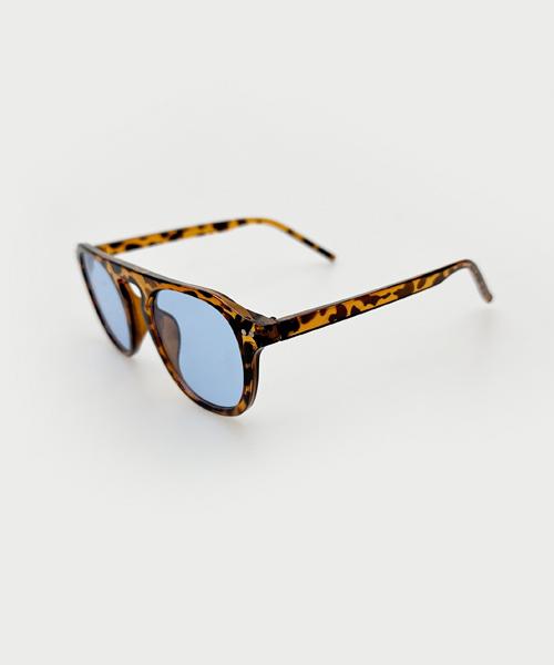 KOLEAT Women Layered Horn-Rimmed Retro Big Round Uv Protection Tinted Sunglasses [Brcrb]