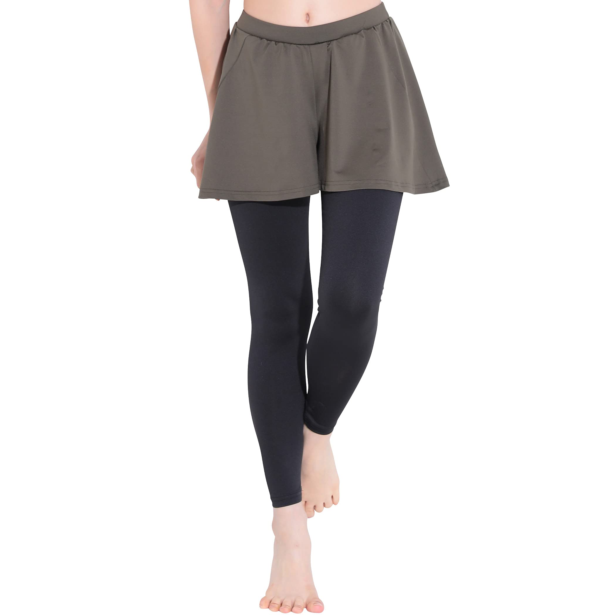 

23 цвета и узора леггинсов с юбкой для рашгарда для прохладной к УФ размер 3L [FELLOW] женщины, амфибийные, на ощупь, защита UPF50+, купальник,