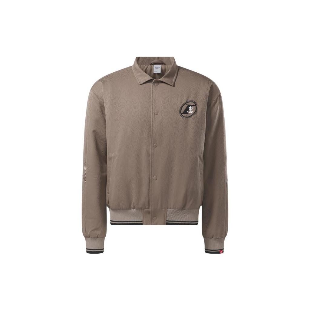Reebok Allen Iverson Year Of The Rabbit Limited Edition Embroidered Casual Collar Jacket Unisex Jacket Brown H47100