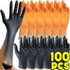Thick Heavy Duty Nitrile Gloves 8Mil Extra Mechanic Home Garden Disposable Glove with Textured Grip Antislip Safety Work Gloves