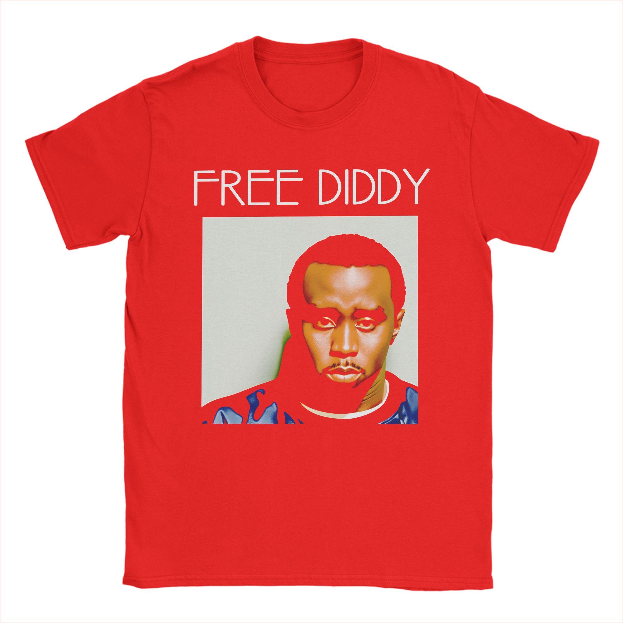 

2026 FREE DIDDY Mens T Shirts Vintage Tees Short Sleeve O Neck TShirts Cotton Unique Tops S