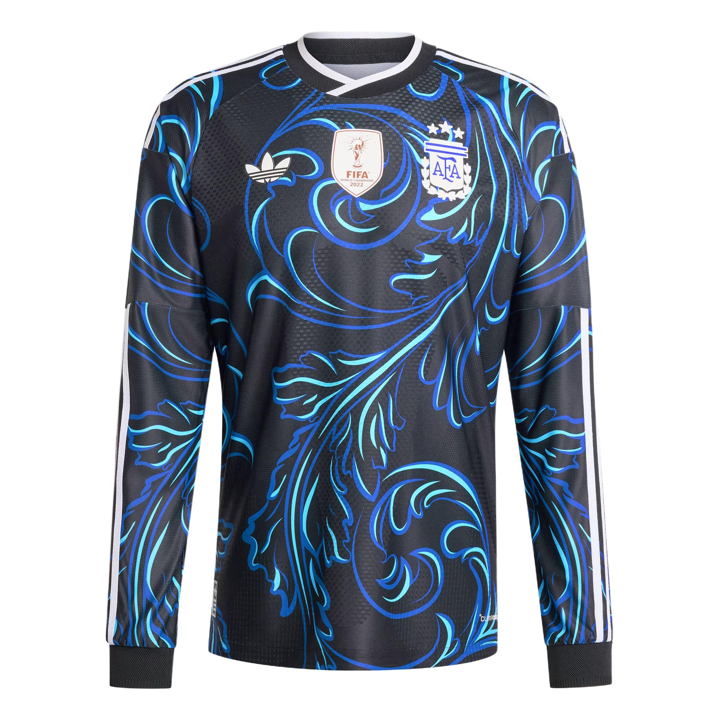 

Adidas Originals Authentic Argentina National Team 2026 World Cup Away Climacool Three Stripes Slim Fit Quick-Dry Long Sleeve Football Shirt KB0643 M
