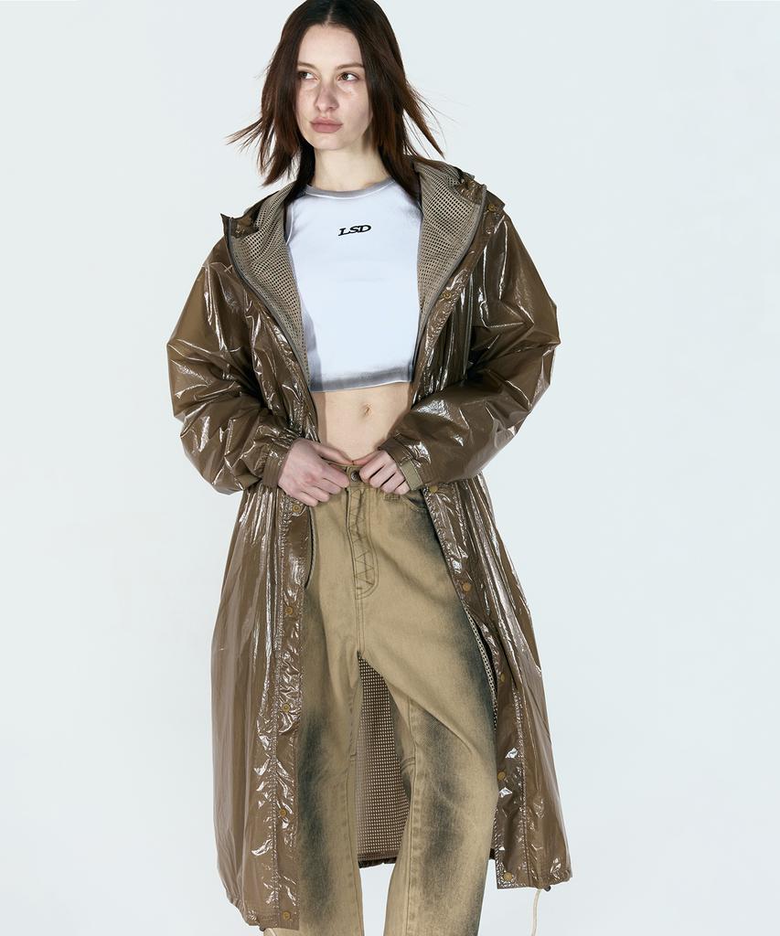 Ulkin [Runway] Nylon Rain Coat_Brown
