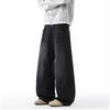 Mens Vintage High Street Wide Leg Jeans Relaxed Straight Casual Trousers Male Trendy Denim Pants