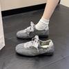 Maillard platform ballet training shoes women's shoes summer new retro color matching soft-soled Forrest Gump shoes racing shoes