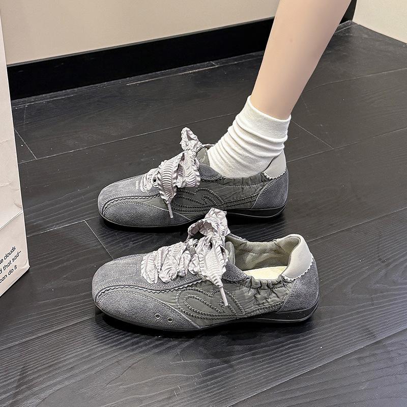 Maillard platform ballet training shoes women's shoes summer new retro color matching soft-soled Forrest Gump shoes racing shoes