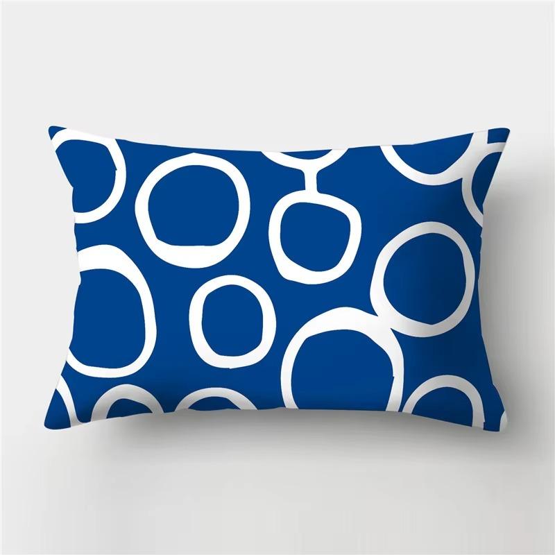 30*50 cm Zwierzęta Morskie Seria Niebieska Wzór Nadruk Dekoracja Sofa Salon Dom Poliester Prostokątna Poszewka na Poduszkę Poduszka