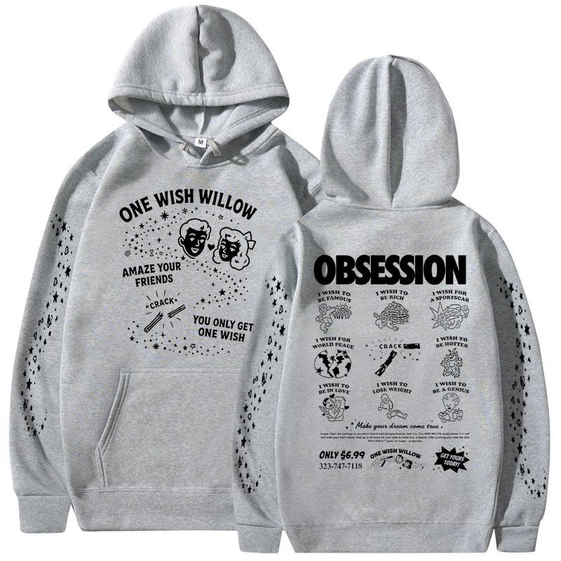 Horrorfilm-Besessenheit Ein Wunsch Weiden Kapuzenpullover Herren Damen Kleidung Mode Gothic Übergroß Langarm Kapuzenpullover M
