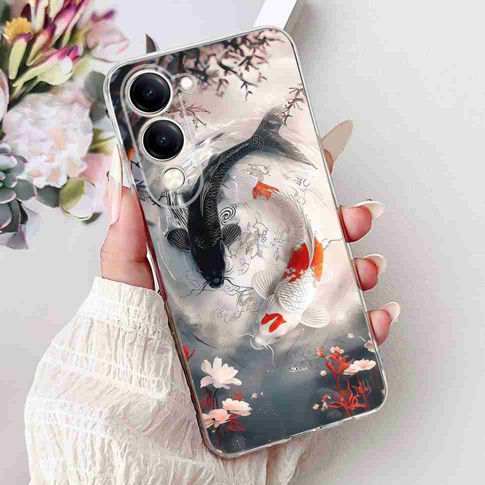 Shockproof For Vivo Y04 Y 04 4G 6.74" Case Retro Printed Dragon Soft Silicone TPU Cover For Vivo Y29s Y 29S 5G Phone Cases Capa