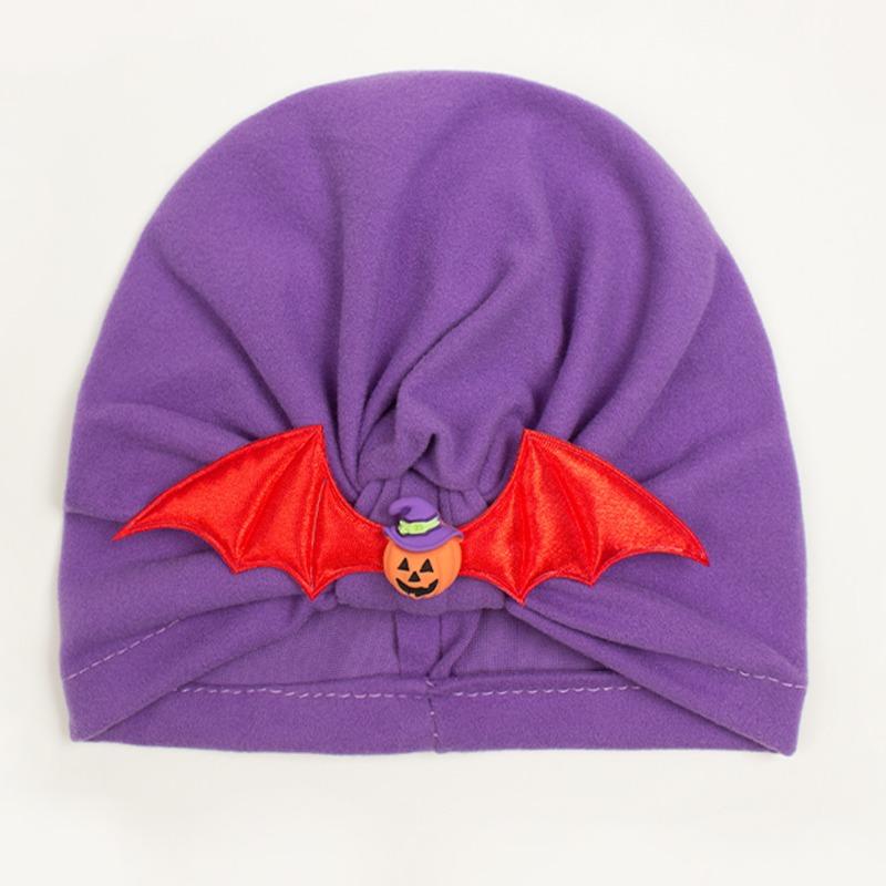 New Halloween Dress Up Baby Knotted Hat, Pumpkin Devil Baby Hat, Children's Pullover Hat