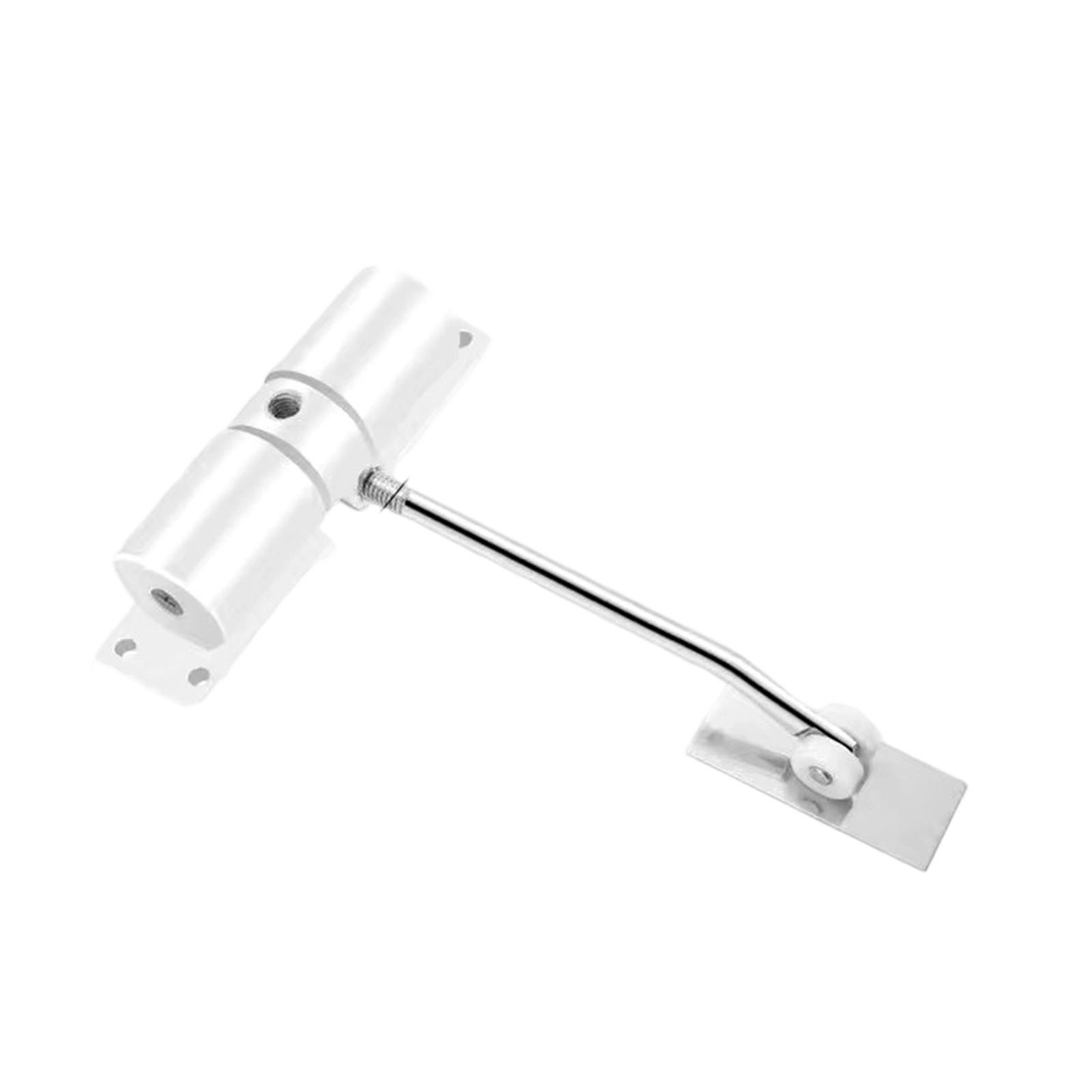 

Automatic Door Closer, Alloy Safety Spring Door Closer Adjustable 30 kg Closing Door Hinge (Black) one size білий