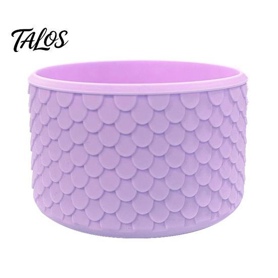 Portable Bottle Sleeve for Commute Silicone Cup Boot, Fish Scale Pattern Decor, Soft Elastic Water Protector Protective Sleeve, Anti-Slip Bottom Cover