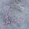 Pink Kunzite Gemstone Handmade 925 Sterling Silver Jewelry Necklace 18" M-394