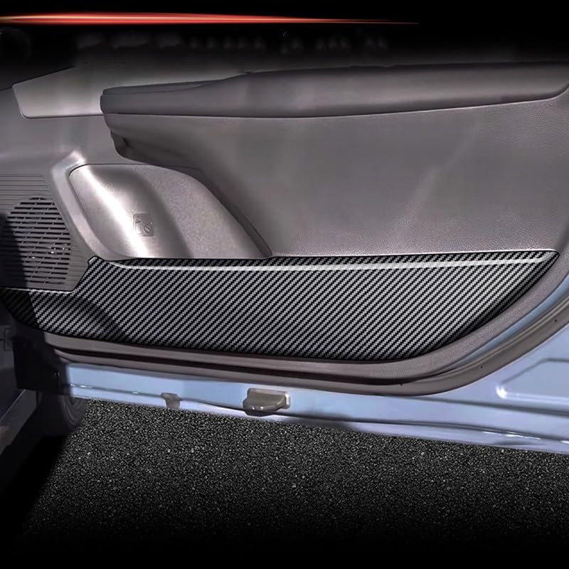 TADOKAPATU Door Kick Door Kick Door Trim Door Panel Door Stain and Scratch Interior Interior ABS 4 Carbon Fiber Compatible with Toyota Prius 60 Series