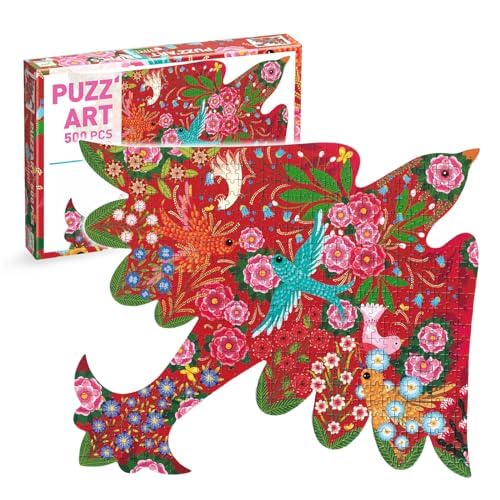 DJECO Puzzle Art Vogel 500 Teile Puzzle Lernspielzeug Vogel Wildvogel Heimdeko Alter 8 9 10 11 Jungen Mädchen Einschulungsgeschenk Geschenk Element