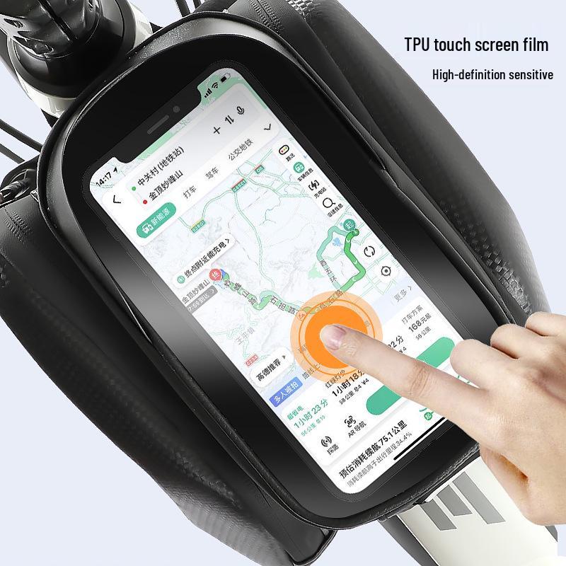 Waterproof Bicycle Front Pannier with Phone Storage