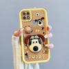 KEYSION Shockproof Case for Realme C21 Y C25Y C25S with Lanyard Silicone Cute 3D Cartoon Doll Phone Cover for Realme C11 C12 C15
