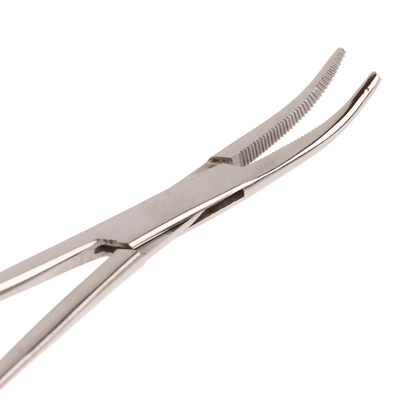 12.5/14/16/18 Cm Bent-Nose/Straight Curved Stainless Steel Locking Elbow Scissors Pliers Hemostatic Forceps Clamp Pliers