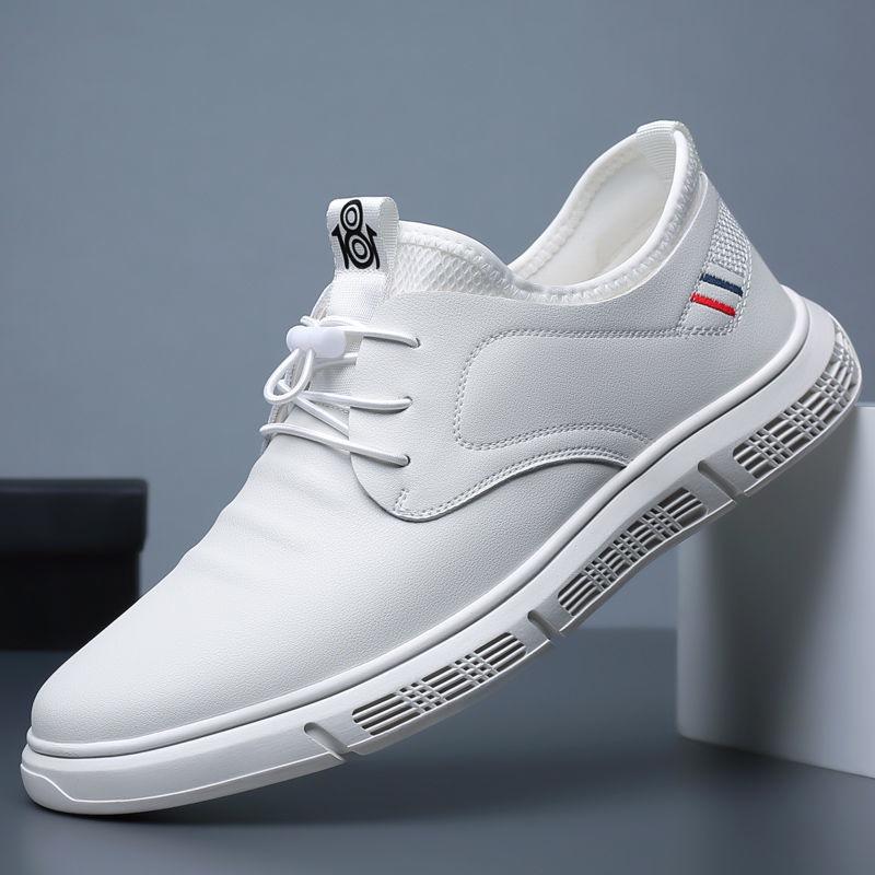 Men's Shoes New Spring and Autumn Casual Shoes Men's Fashion Casual Leather Shoes Comfortable Soft Leather British Men's Shoes Trendy Shoes
