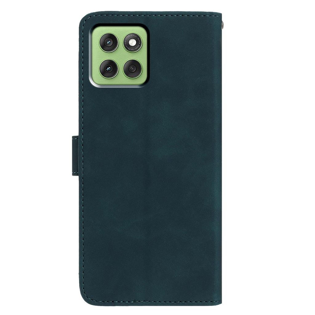Für Motorola Edge 60 5G Hülle Schmetterling Blume Geprägt PU Leder Brieftasche Ständer Handyhülle
