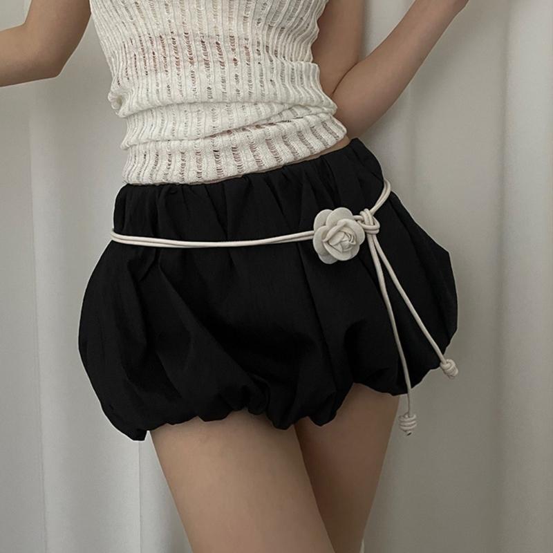 Women Shirt Waist Belt Plain Color Adjustable Flower Waist Belt Autumn Winter Woman Coat Sweater Decorative Rope