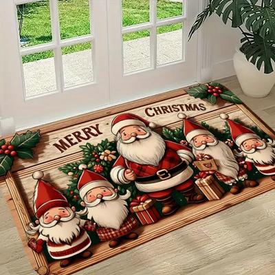Weihnachtsgnome Fußmatte: Festlich und EntzückendHeimdeko Schlafzimmer Wohnzimmer Eingangsbereich Fußmatte Küche Badezimmer Teppich