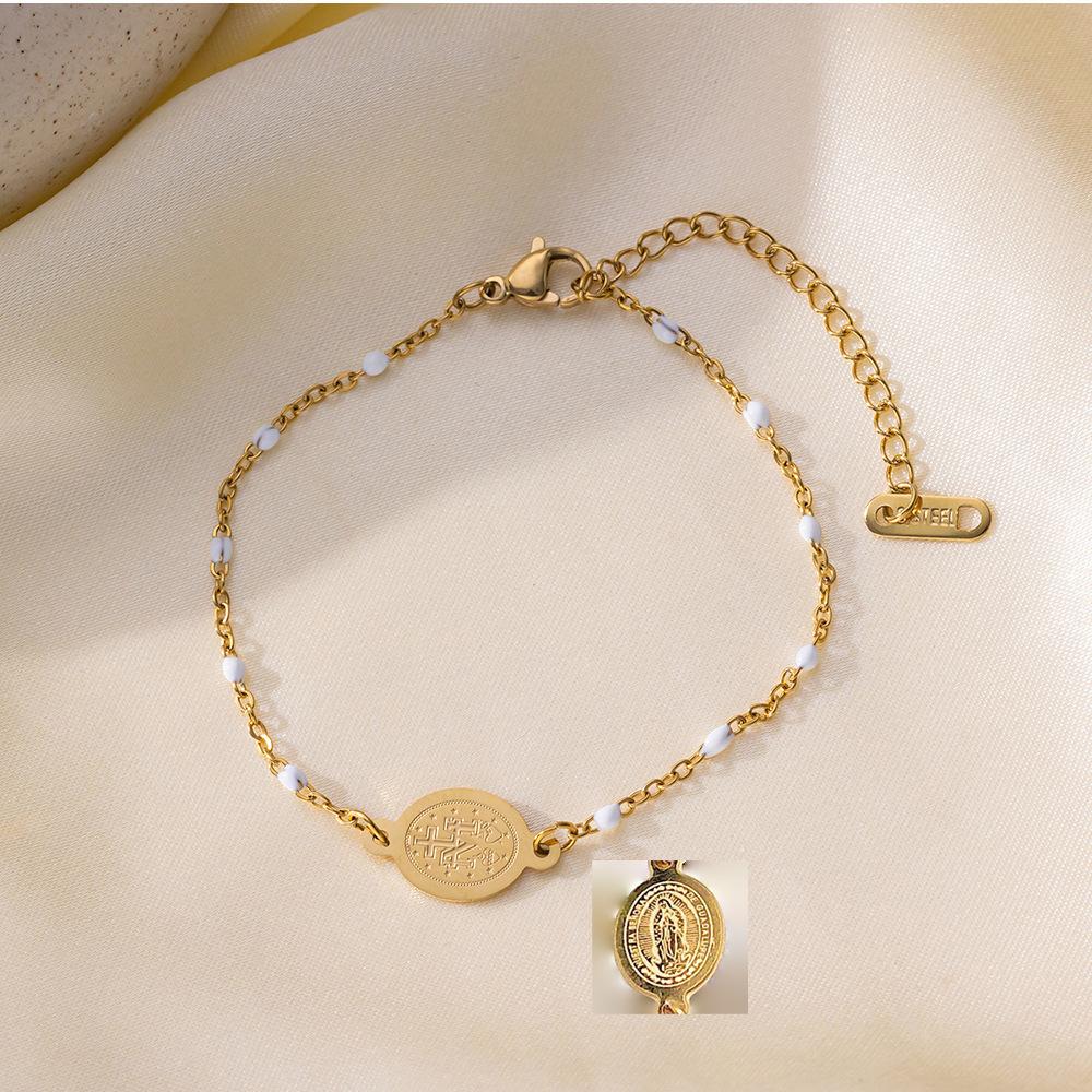 

Геометрический портрет круглый фирменный крест кулон ожерелье позолоченная ключичная цепочка ювелирные изделия для женщин