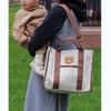 Mommy Bag Handbag Crossbody Shoulder Bag Embroidered Mommy Bag Lightweight Large Capacity Canvas Tote Bag for Outings