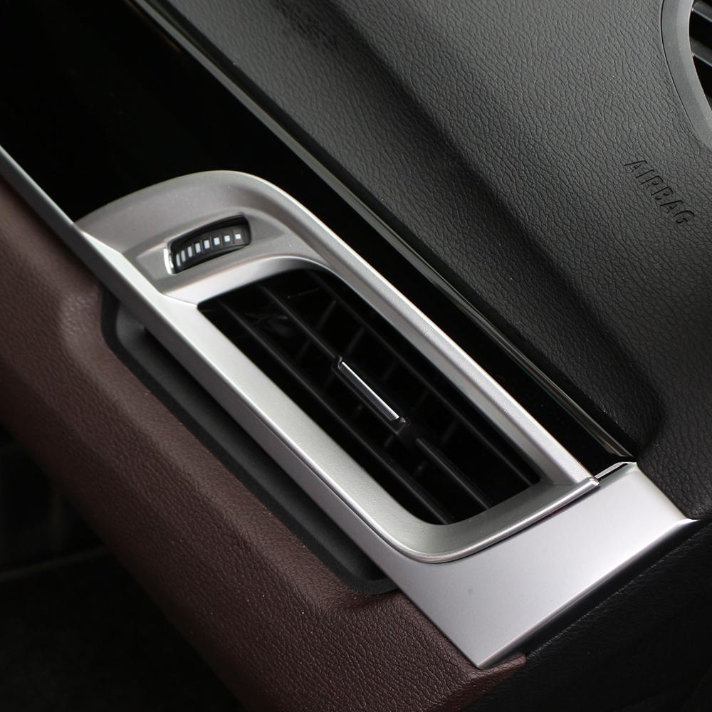2pcs ABS Chrome Car Air Conditioning AC Vent Cover Frame Trim for BMW X1 F48 2016 - 2020 Air Outlet Cover Sticker Accessories