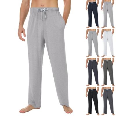 Weiche Pyjamahose für Herren mit Kordelzug und Taschen, lässige Sporthose