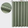 1pc Waterproof Shower Curtain Plain Waffle Mildew-proof Shower Curtain Bathroom Partition Curtain Home Living Room Decoration