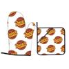 Rust-eze Cars Oven Mitts and Pot Holder Sets of 2 for Baking Kitchen Cooking Grilling Resistant Non-Slip Gloves