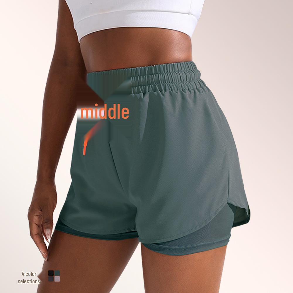 

Женские шорты-джоггеры с эффектом лифтинга бедер, быстросохнущие: Защита от обнажения, Эффект двойки, Кулиска, 3-точечная посадка Large темно-зеленого