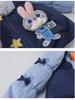 2025 Winter Girls' Elegant Rabbit Officer Down Jacket – High-End Fashion Baby Coat