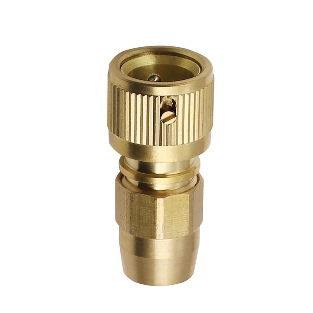 2pcs Brass Quick Connectors Water Hose Quick Connect Fittings for Expandable Garden Hose & Water Hose Repair Adaptor