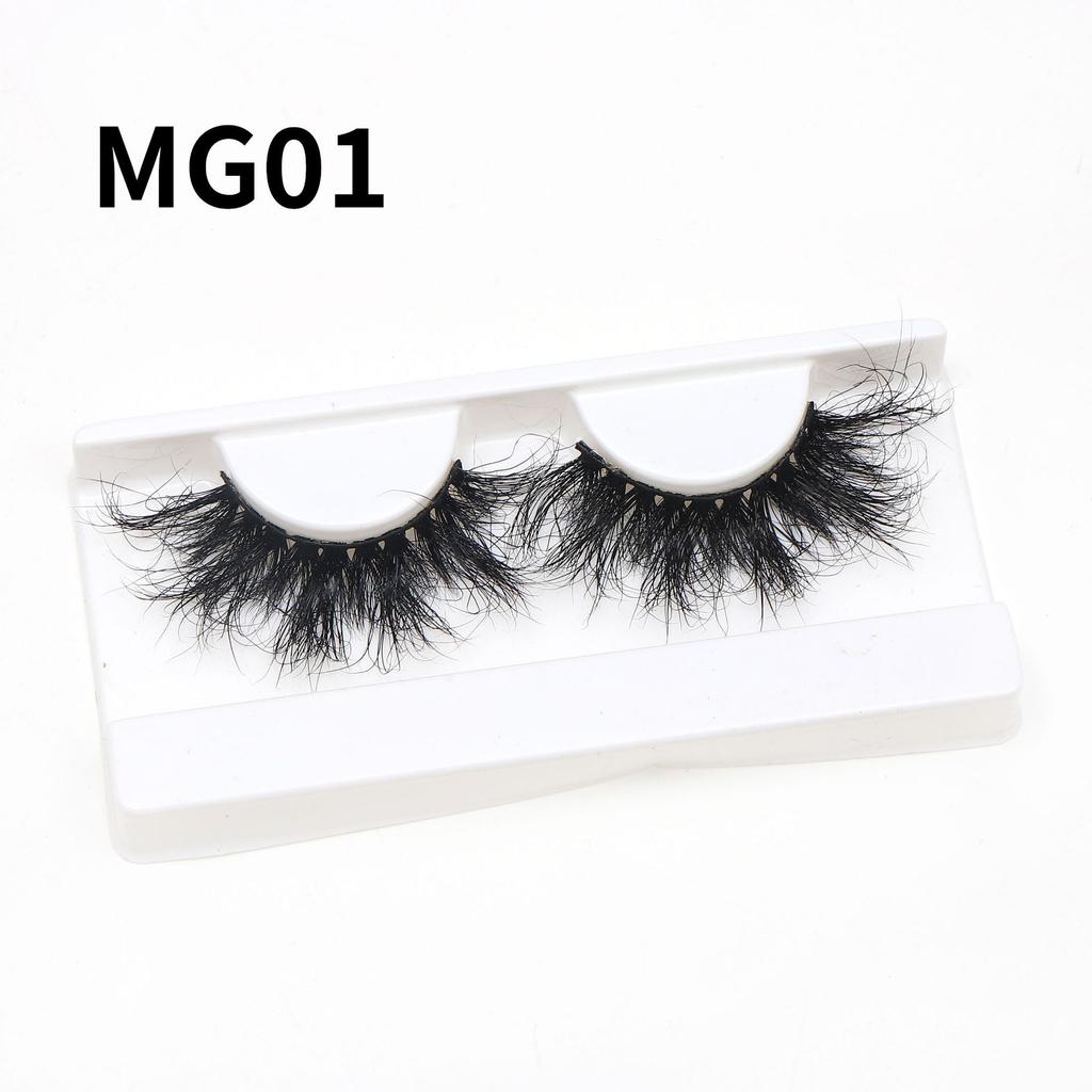 Dense Explosive Mink Hair 27mm Extended False Eyelashes Multi-layer Three-dimensional Curled Long Eyelashes Cross-border Supply