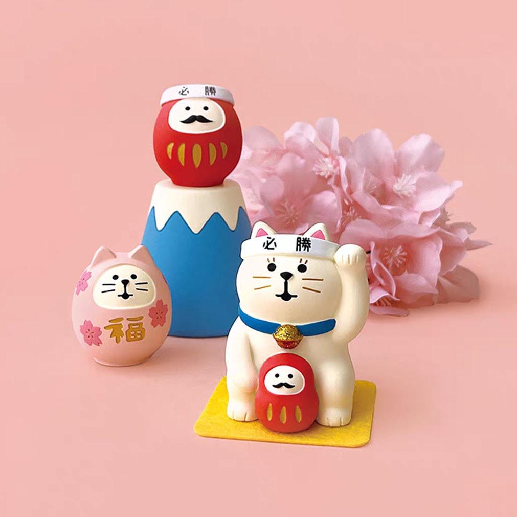 Cat Figurine Resin Craft With Lucky Charm For Student Exam Wishes