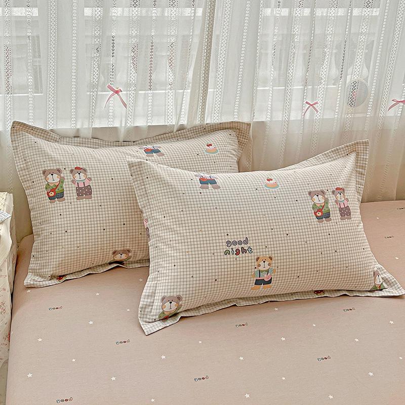2025 Pure Cotton Cartoon Pillowcase Set - Pair of 48x74cm Pillow Covers