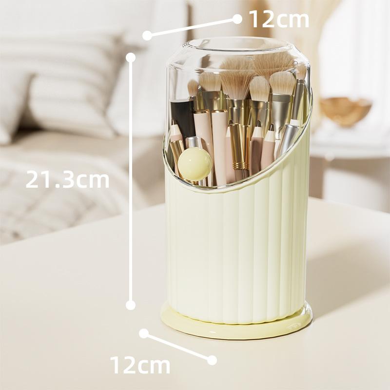

Makeup Brush Storage Box Pen Holder Desktop Cosmetic Rack Home Desktop Container Household Goods жовтий