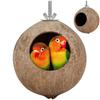 Papagei Kokosnussschale Nest Haustier Vogelnest Hamster Eichhörnchen Zuchtnest Kanarienvogel Lerchenhaus Hängendes Ornament Für Garten Hof Haustierbedarf