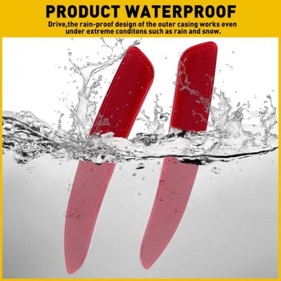 Rear Left Right Bumper Reflector Set for 2007-2013 BMW X5 3.0L 4.4L EXV