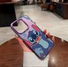 Stitch Cartoon Mobile Phone Case Apple 17promax Cute Anti-drop Colored Silver iPhone16 Mobile Phone Case Couple Model