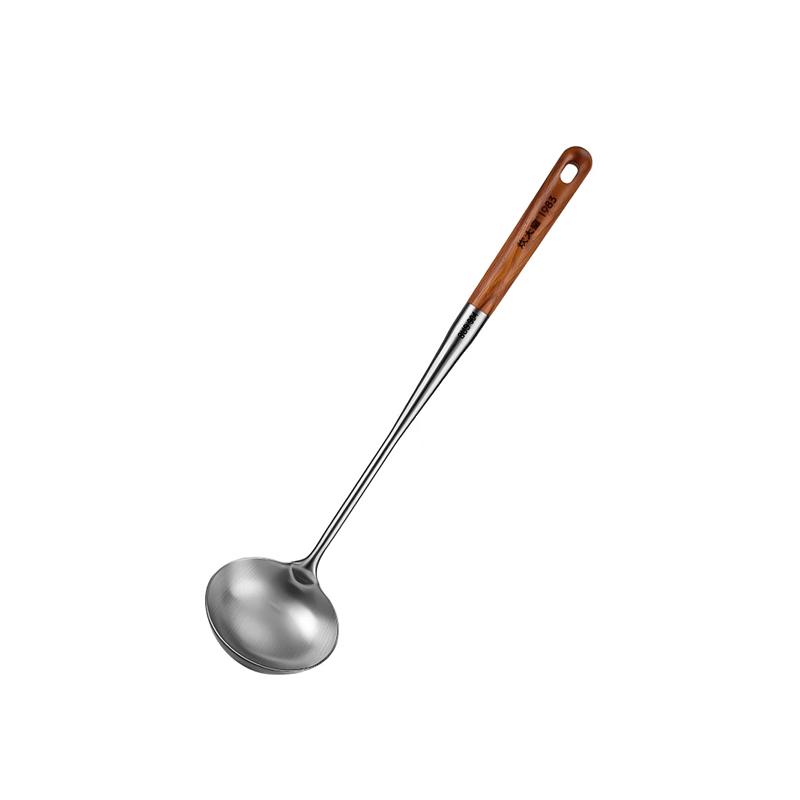 

Chuidahuang 304 Stainless Steel Soup Ladle with Rosewood Handle