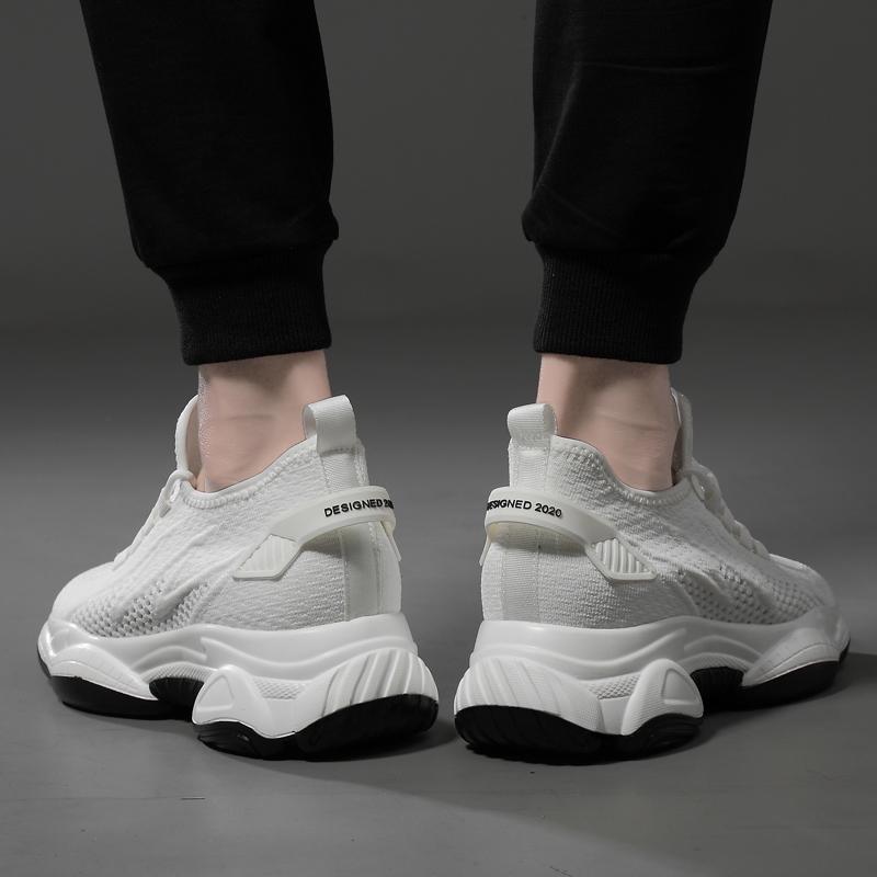 Summer Mesh Platform Sneakers Men Elevator Shoes Breathable Casual Sports 6cm 8cm Height Increase Shoes Taller Male Lift Tall